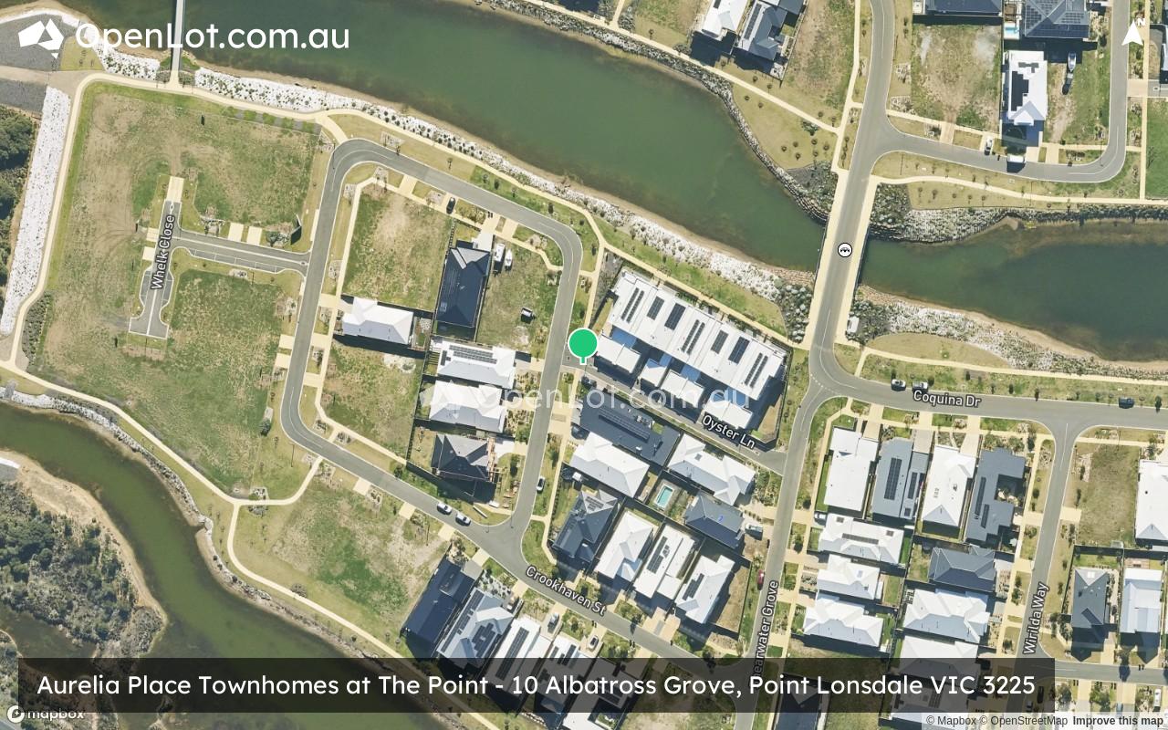 Satellite image for Aurelia Place Townhomes at The Point - 10 Albatross Grove, Point Lonsdale VIC 3225