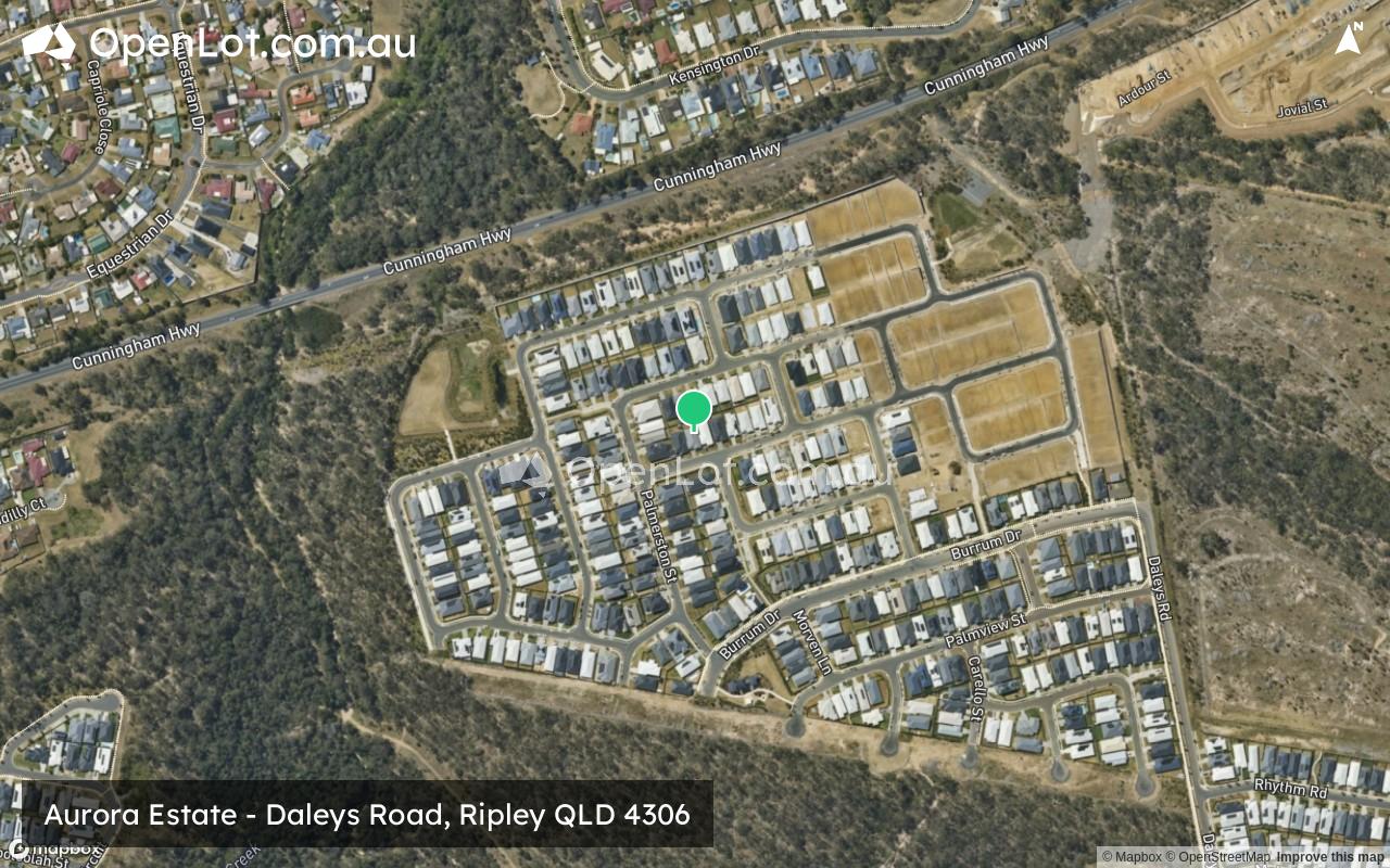 Satellite image for Aurora Estate - Daleys Road, Ripley QLD 4306