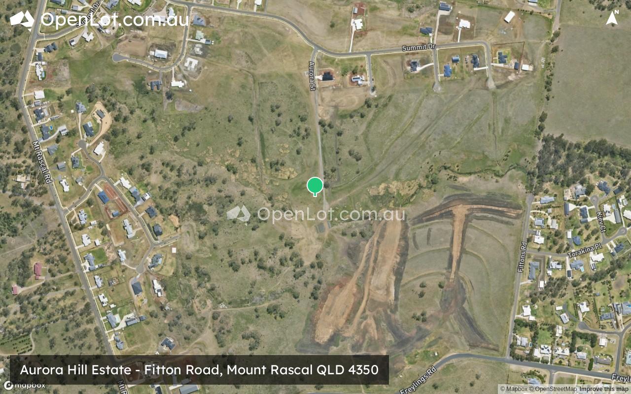 Satellite image for Aurora Hill Estate - Fitton Road, Mount Rascal QLD 4350