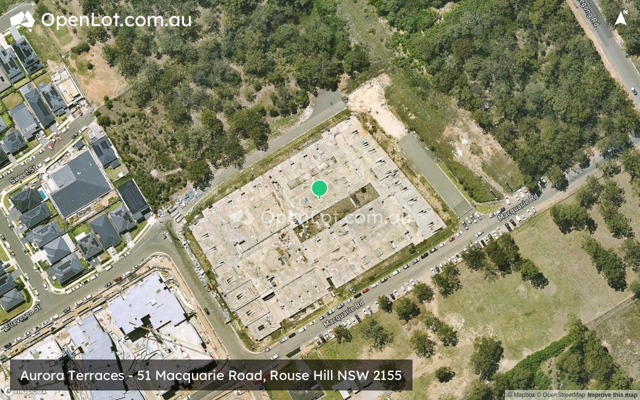 Satellite image for Aurora Terraces - 51 Macquarie Road, Rouse Hill NSW 2155
