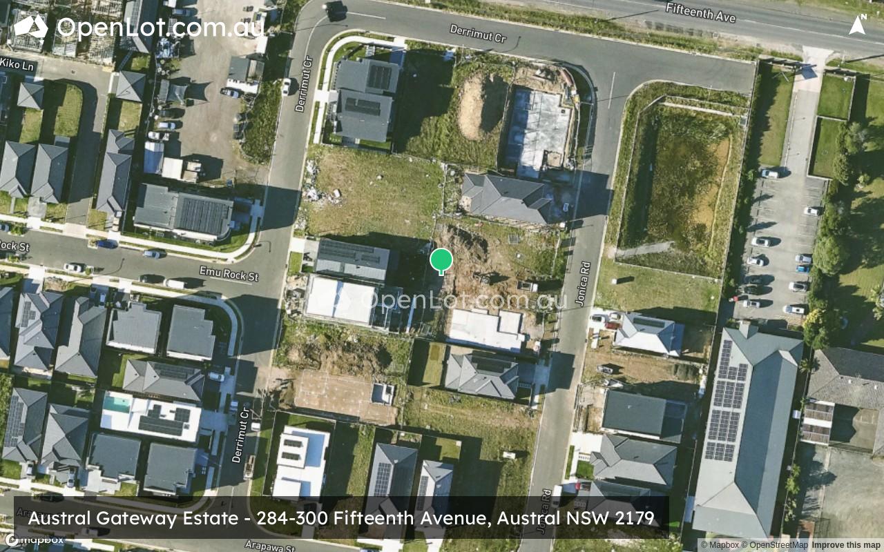Satellite image for Austral Gateway Estate - 284-300 Fifteenth Avenue, Austral NSW 2179