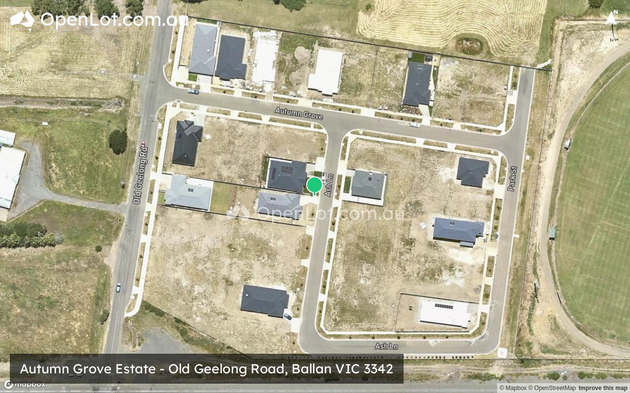 Satellite image for Autumn Grove Estate - Old Geelong Road, Ballan VIC 3342