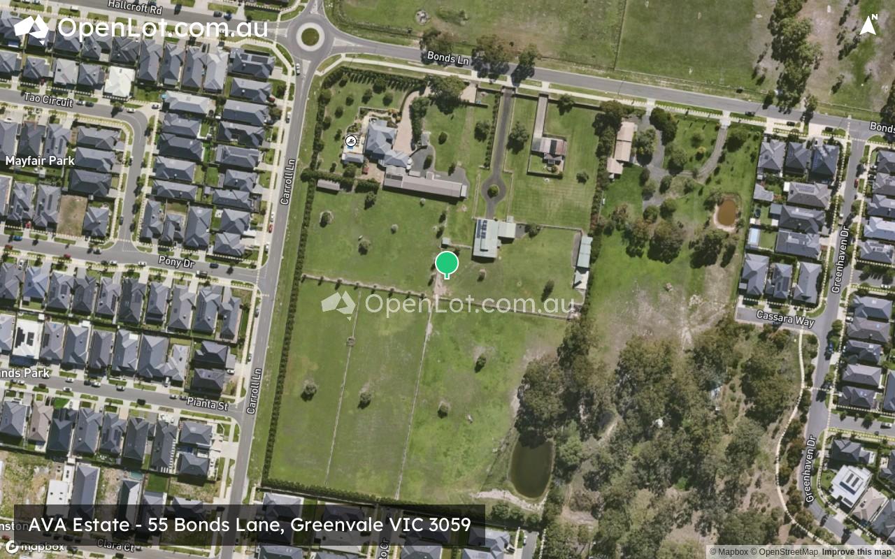 Satellite image for AVA Estate - 55 Bonds Lane, Greenvale VIC 3059