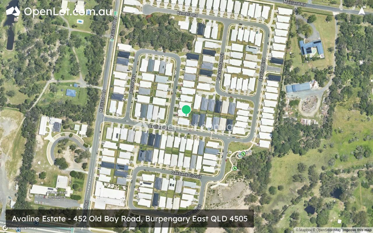 Satellite image for Avaline Estate - 452 Old Bay Road, Burpengary East QLD 4505