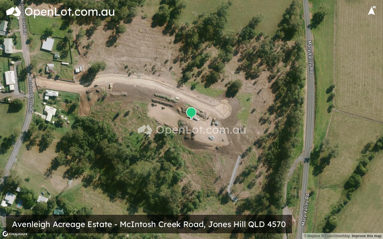 Satellite image for Avenleigh Acreage Estate - McIntosh Creek Road, Jones Hill QLD 4570