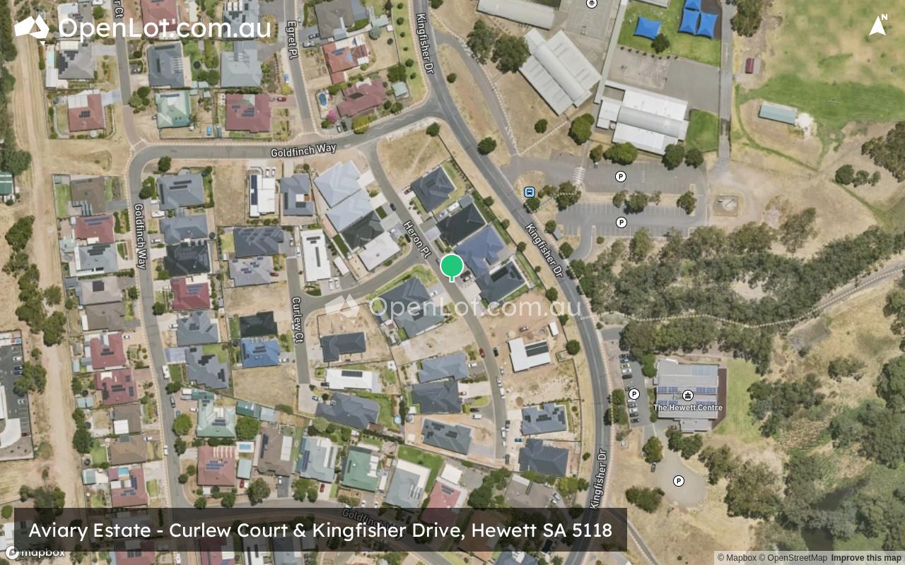 Satellite image for Aviary Estate - Curlew Court & Kingfisher Drive, Hewett SA 5118