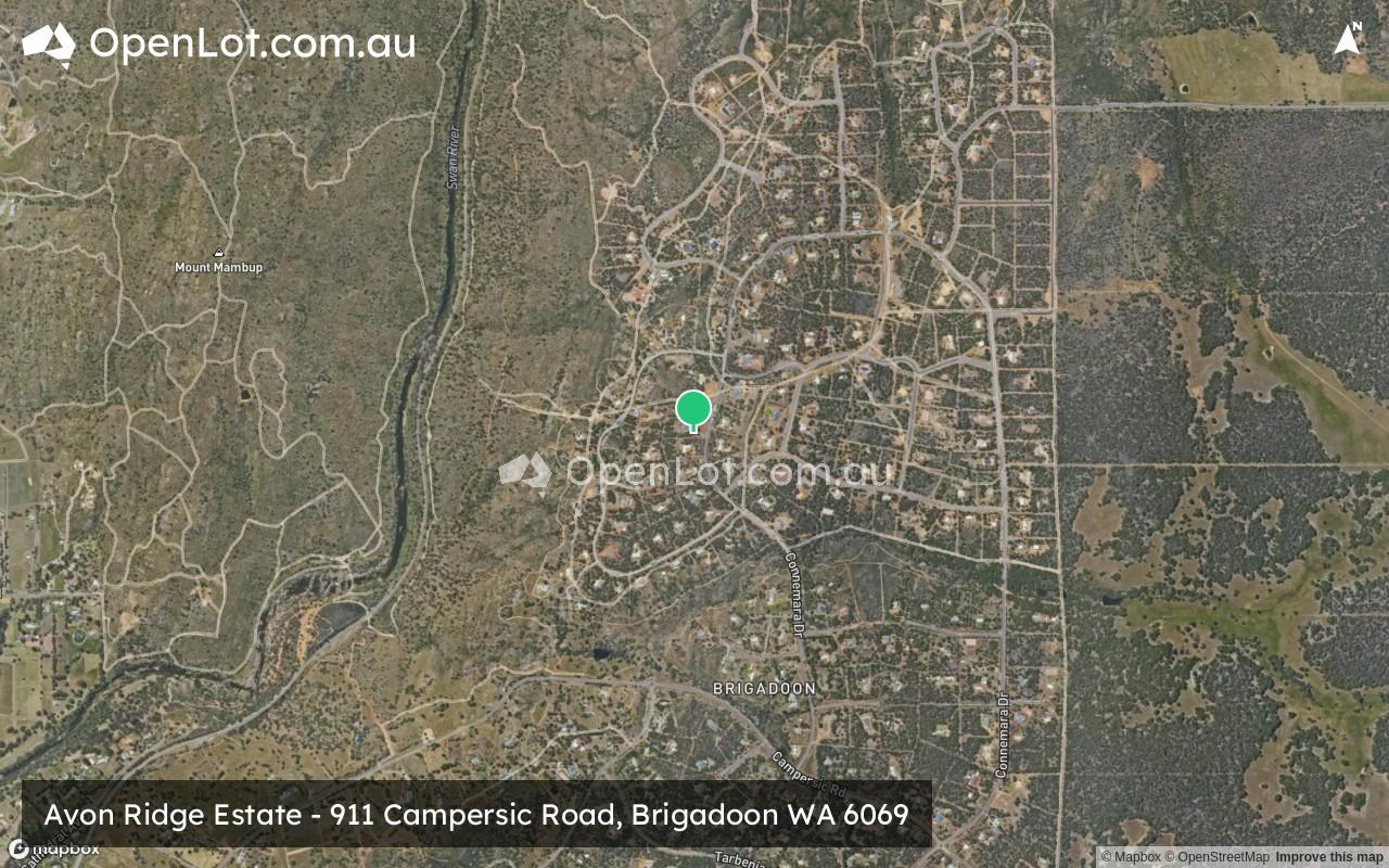 Satellite image for Avon Ridge Estate - 911 Campersic Road, Brigadoon WA 6069