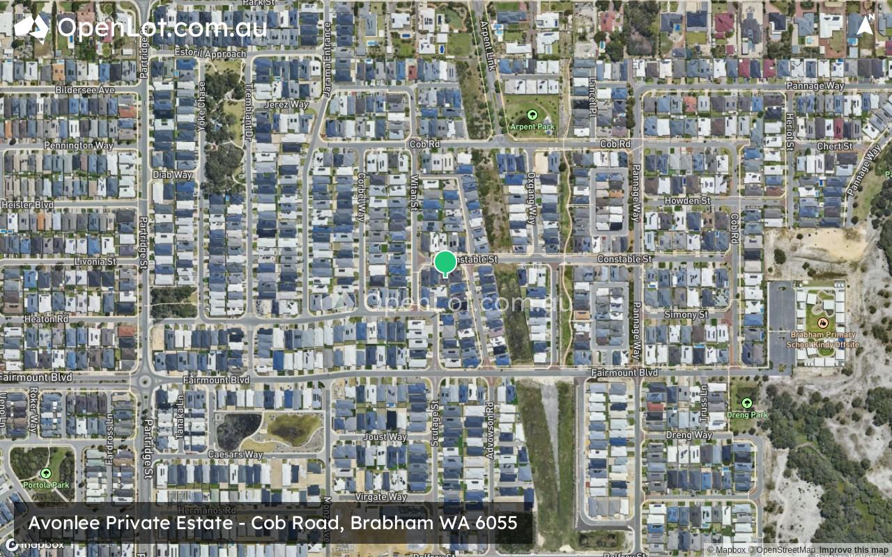 Satellite image for Avonlee Private Estate - Cob Road, Brabham WA 6055
