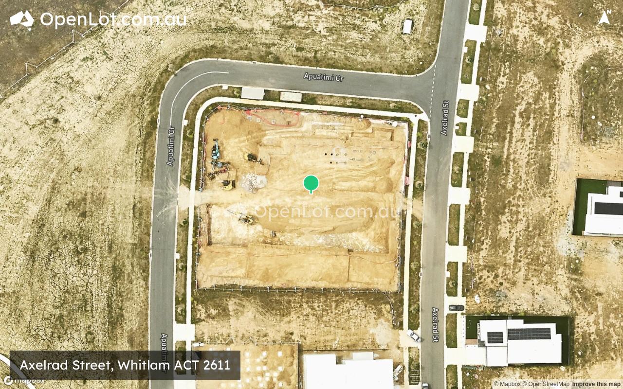 Satellite image for Axelrad Street, Whitlam ACT 2611