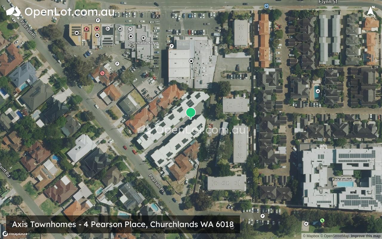 Satellite image for Axis Townhomes - 4 Pearson Place, Churchlands WA 6018