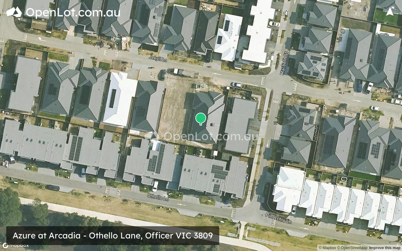Satellite image for Azure at Arcadia - Othello Lane, Officer VIC 3809