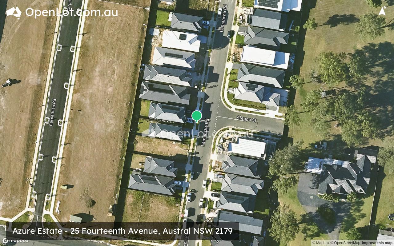 Satellite image for Azure Estate - 25 Fourteenth Avenue, Austral NSW 2179