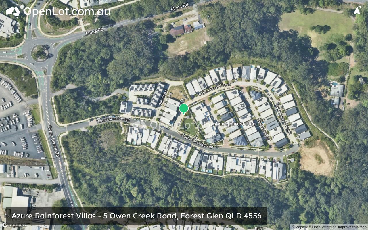 Satellite image for Azure Rainforest Villas - 5 Owen Creek Road, Forest Glen QLD 4556