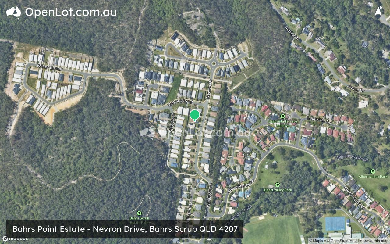 Satellite image for Bahrs Point Estate - Nevron Drive, Bahrs Scrub QLD 4207