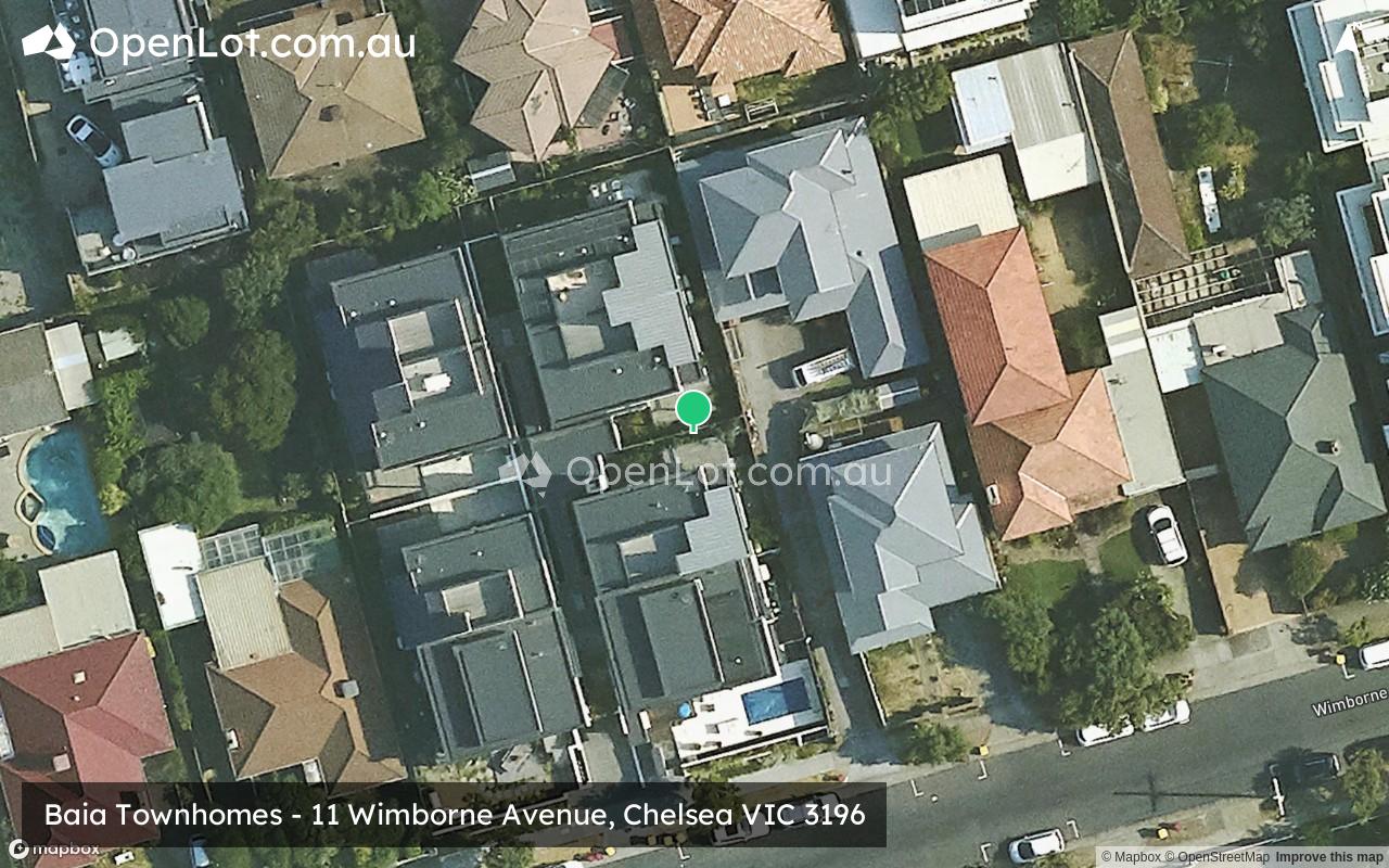 Satellite image for Baia Townhomes - 11 Wimborne Avenue, Chelsea VIC 3196