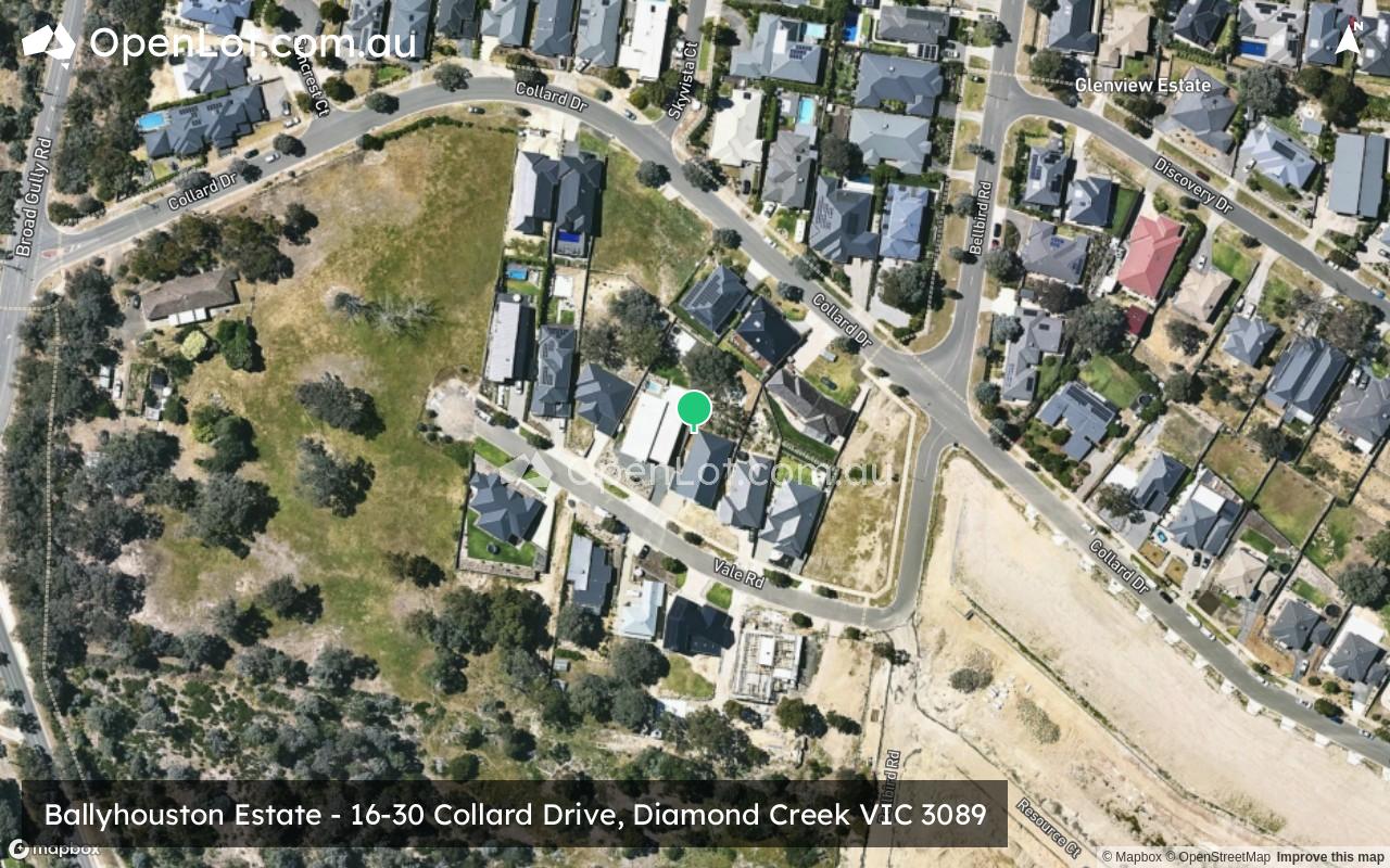Satellite image for Ballyhouston Estate - 16-30 Collard Drive, Diamond Creek VIC 3089