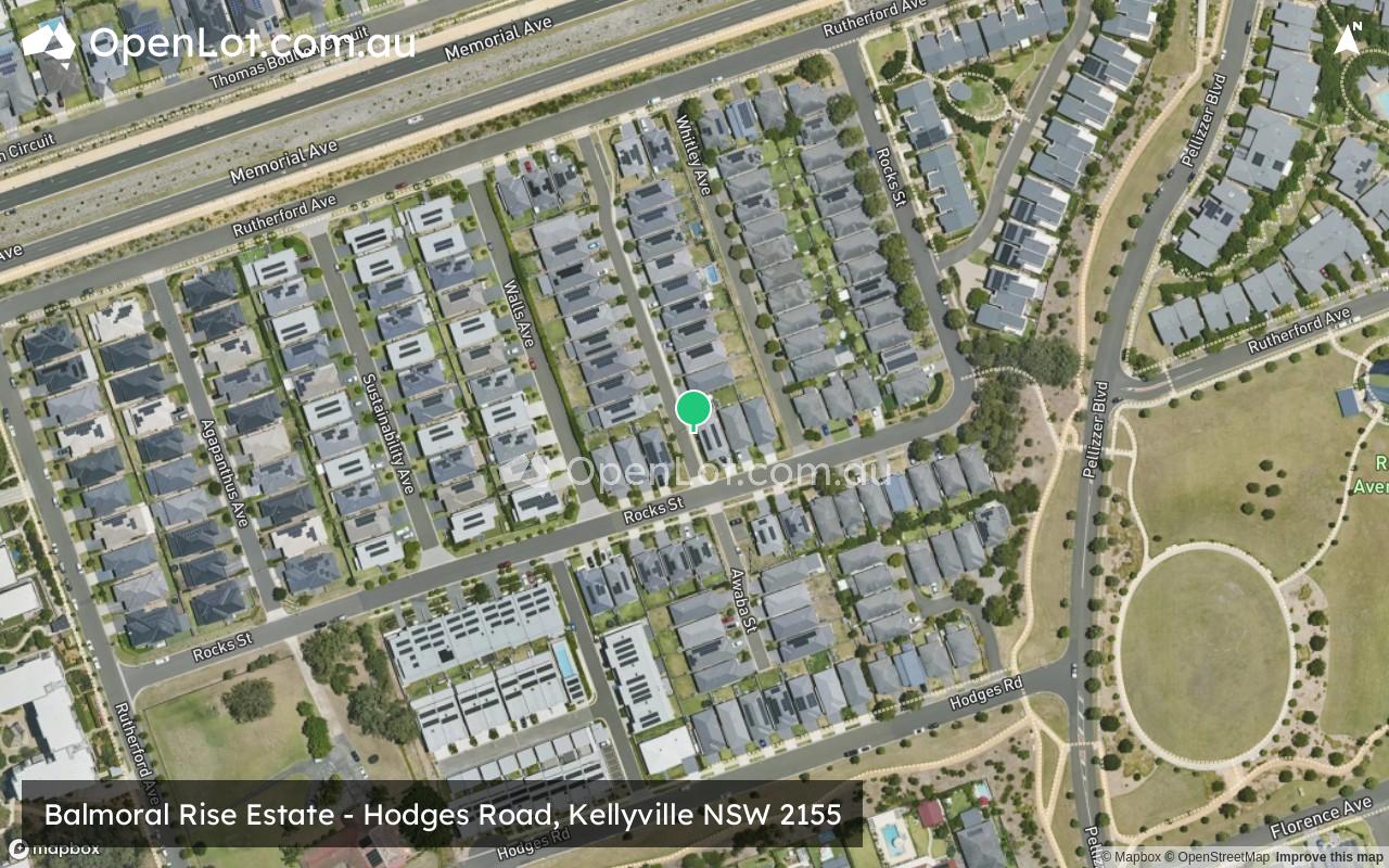 Satellite image for Balmoral Rise Estate - Hodges Road, Kellyville NSW 2155