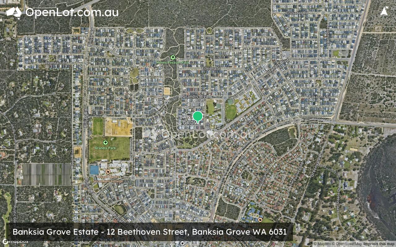Satellite image for Banksia Grove Estate - 12 Beethoven Street, Banksia Grove WA 6031