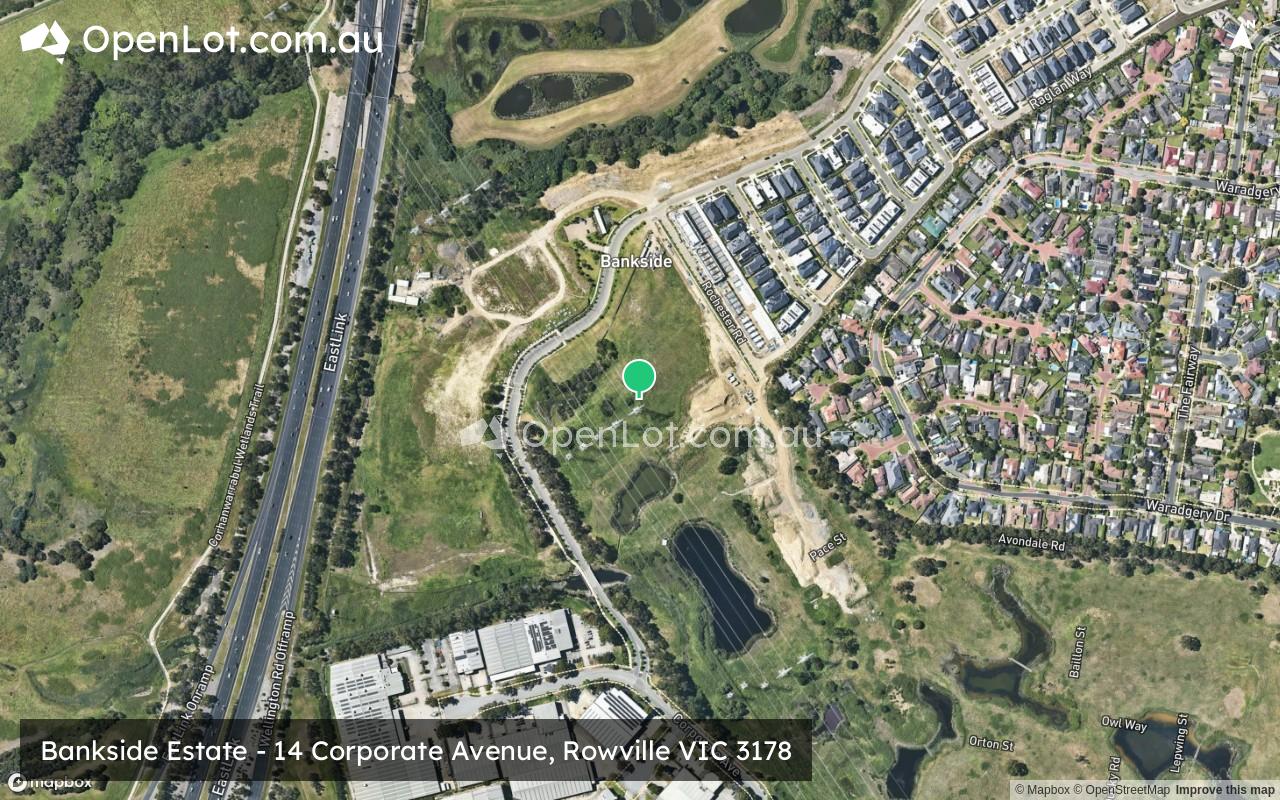 Satellite image for Bankside Estate - 14 Corporate Avenue, Rowville VIC 3178