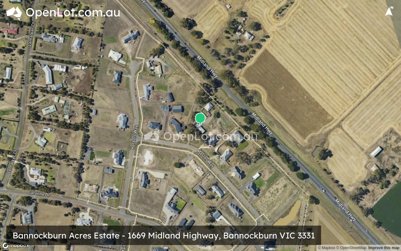 Satellite image for Bannockburn Acres Estate - 1669 Midland Highway, Bannockburn VIC 3331