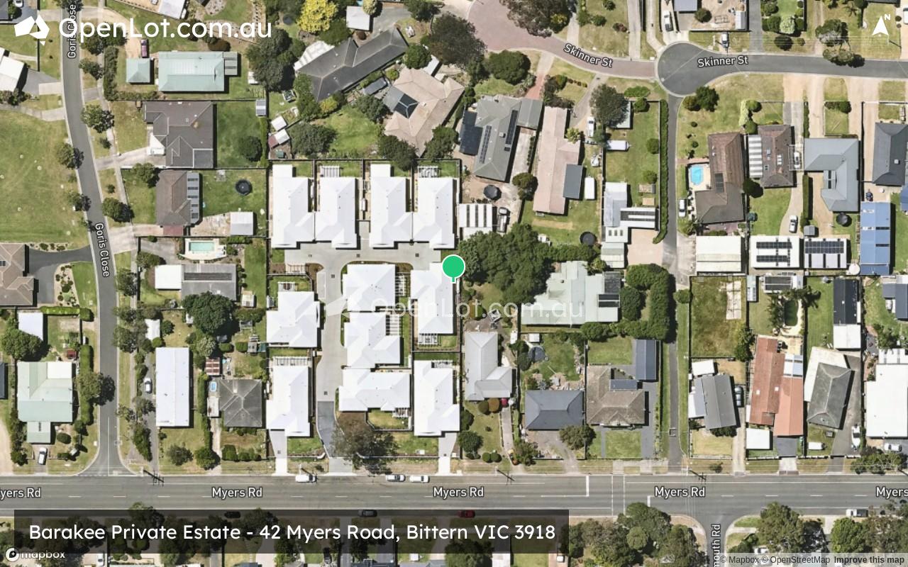 Satellite image for Barakee Private Estate - 42 Myers Road, Bittern VIC 3918