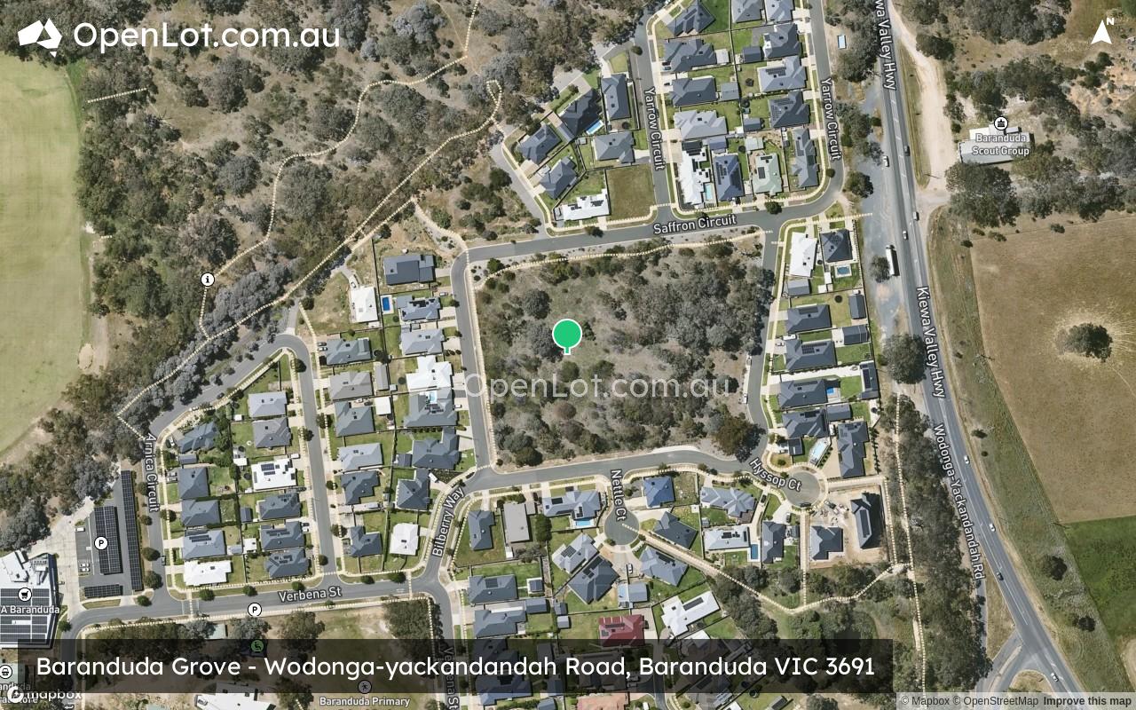 Satellite image for Baranduda Grove - Wodonga-yackandandah Road, Baranduda VIC 3691