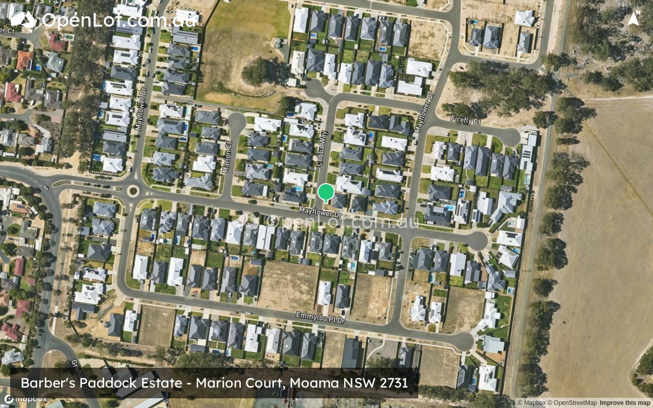 Satellite image for Barber's Paddock Estate - Marion Court, Moama NSW 2731