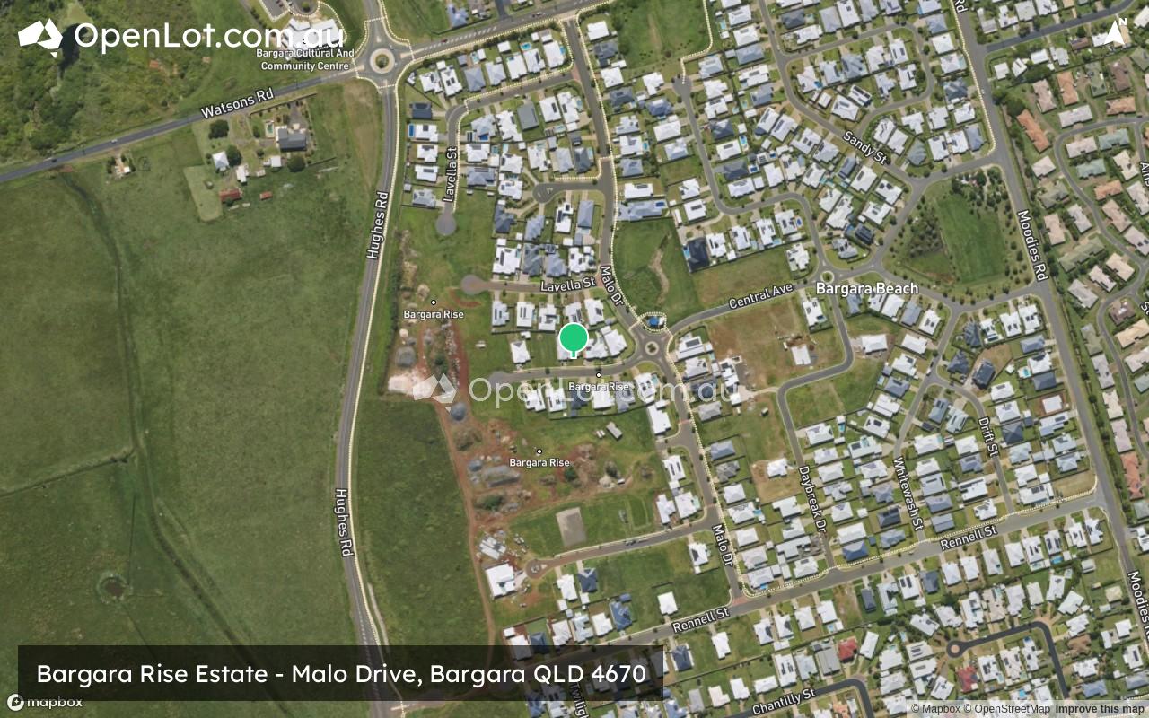 Satellite image for Bargara Rise Estate - Malo Drive, Bargara QLD 4670
