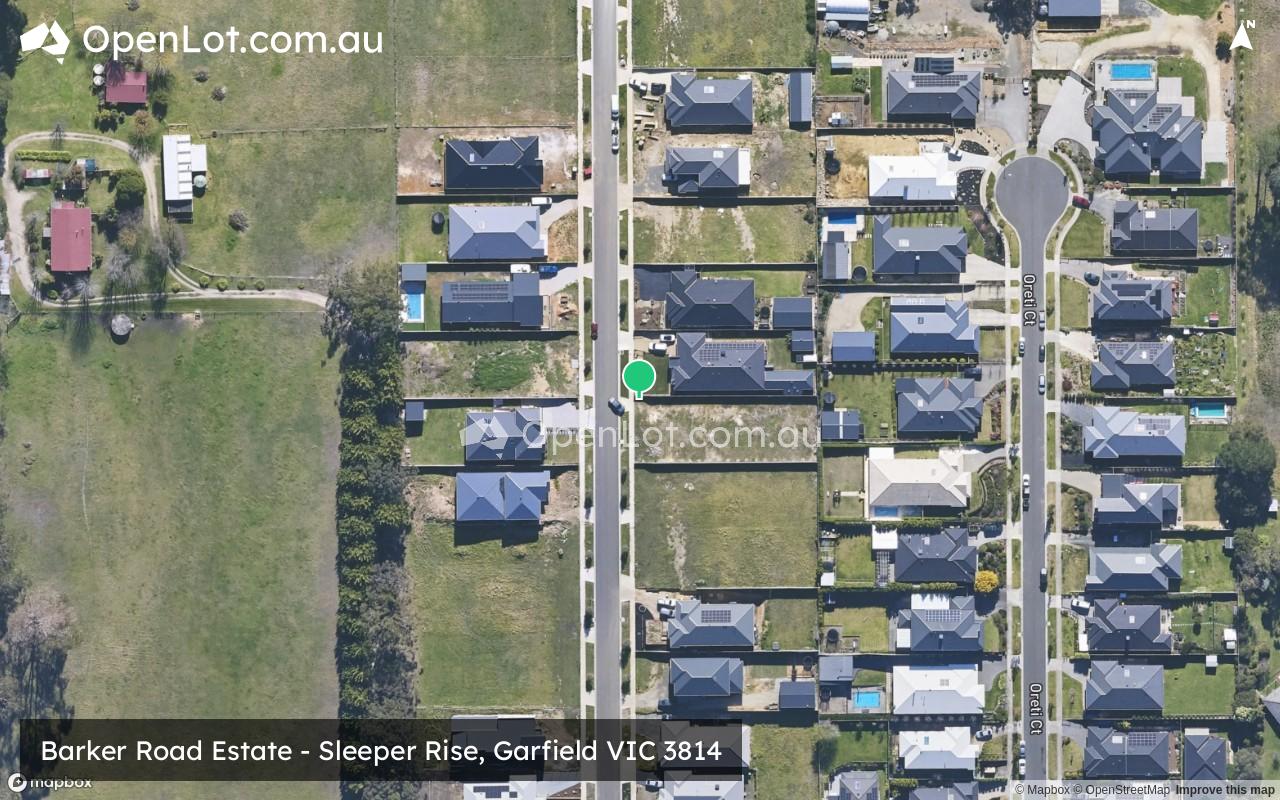 Satellite image for Barker Road Estate - Sleeper Rise, Garfield VIC 3814
