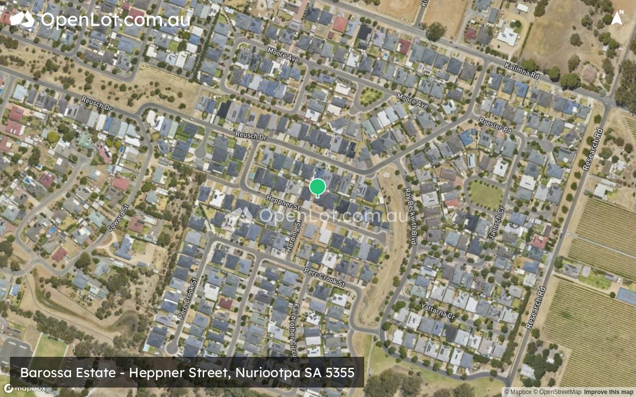 Satellite image for Barossa Estate - Heppner Street, Nuriootpa SA 5355