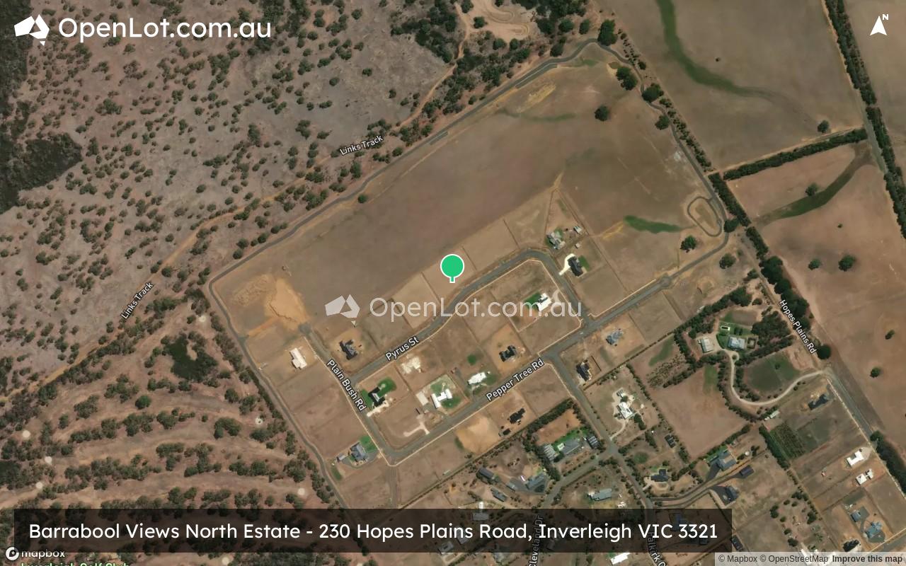 Satellite image for Barrabool Views North Estate - 230 Hopes Plains Road, Inverleigh VIC 3321