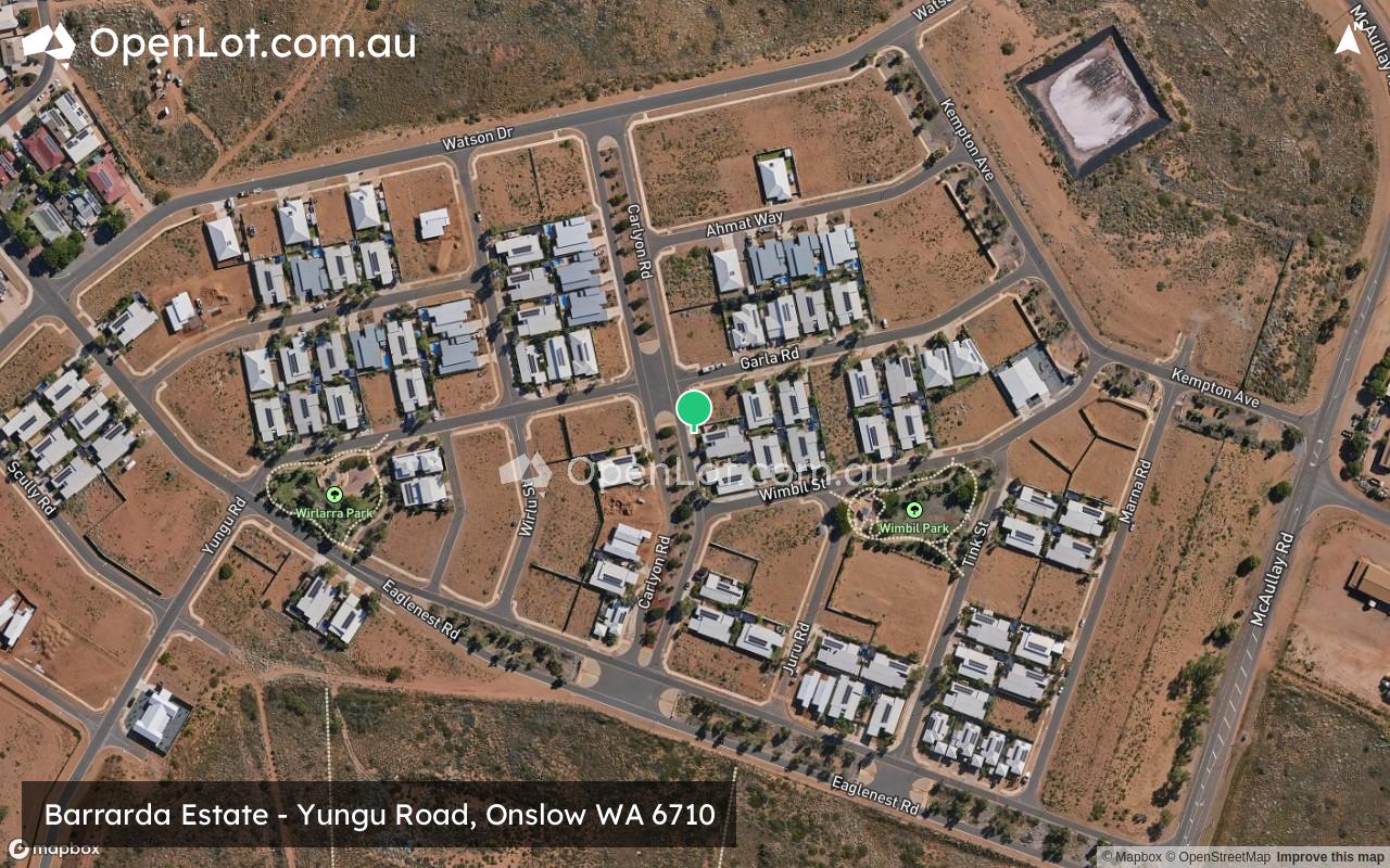 Satellite image for Barrarda Estate - Yungu Road, Onslow WA 6710