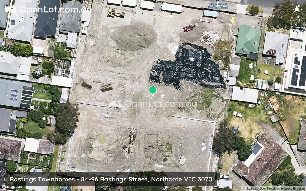 Satellite image for Bastings Townhomes - 84-96 Bastings Street, Northcote VIC 3070