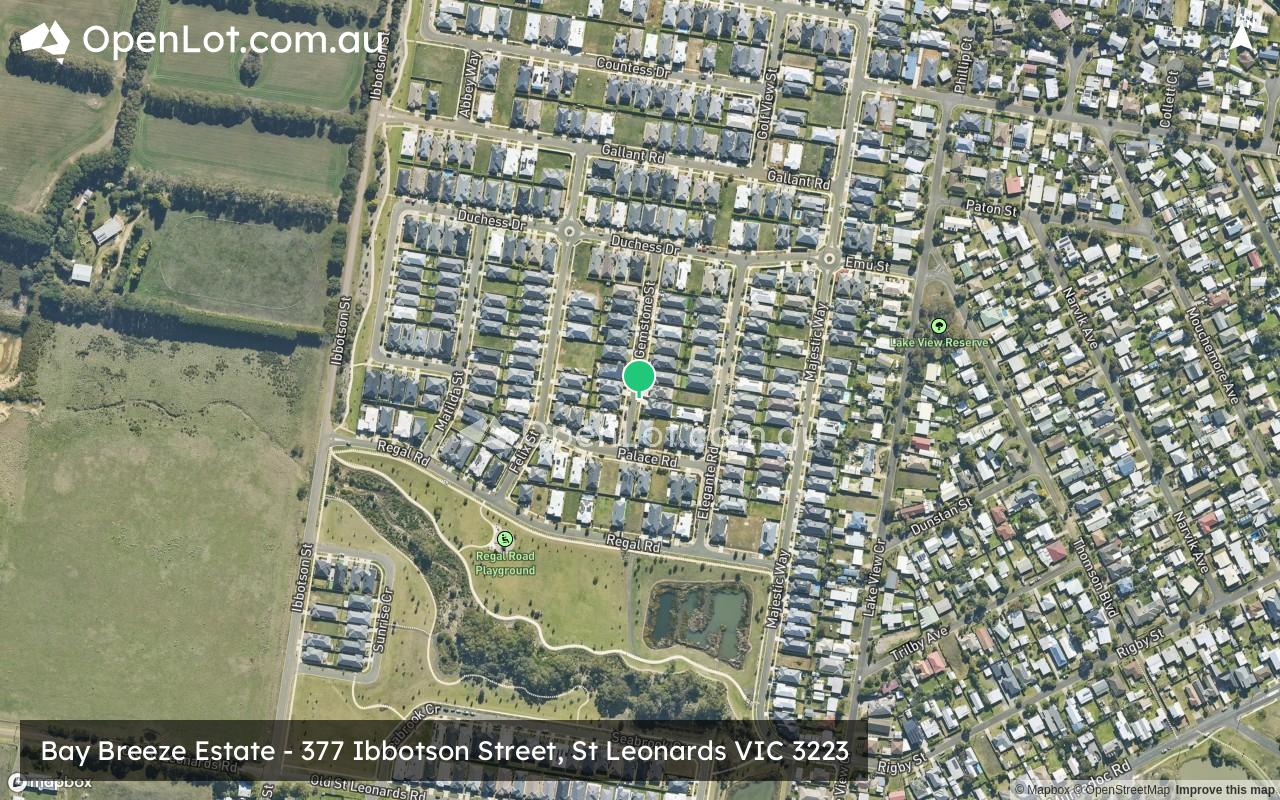 Satellite image for Bay Breeze Estate - 377 Ibbotson Street, St Leonards VIC 3223