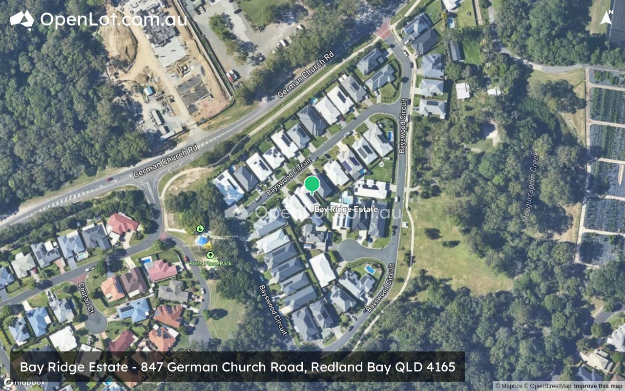 Satellite image for Bay Ridge Estate - 847 German Church Road, Redland Bay QLD 4165