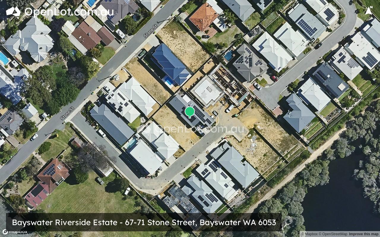 Satellite image for Bayswater Riverside Estate - 67-71 Stone Street, Bayswater WA 6053