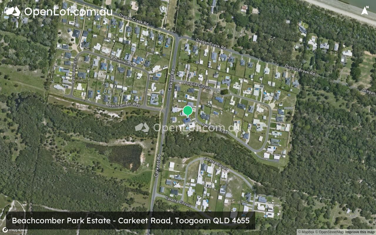 Satellite image for Beachcomber Park Estate - Carkeet Road, Toogoom QLD 4655