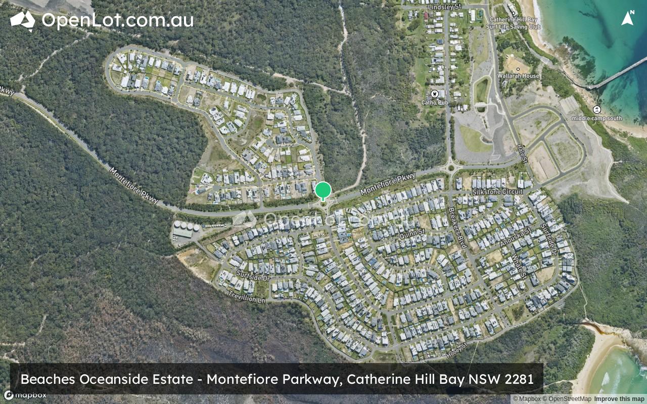 Satellite image for Beaches Oceanside Estate - Montefiore Parkway, Catherine Hill Bay NSW 2281