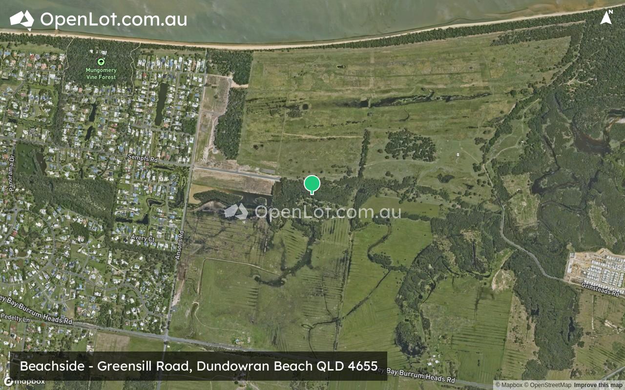 Satellite image for Beachside - Greensill Road, Dundowran Beach QLD 4655