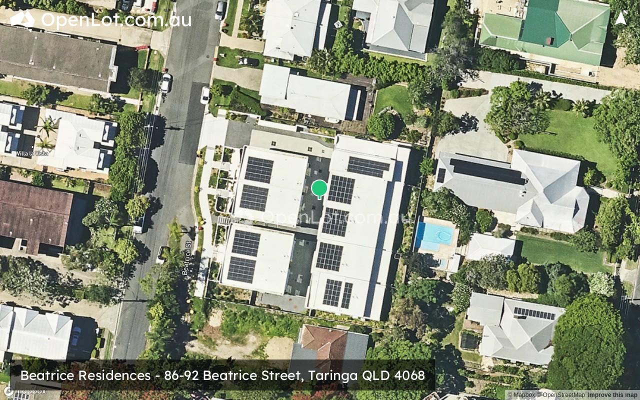 Satellite image for Beatrice Residences - 86-92 Beatrice Street, Taringa QLD 4068