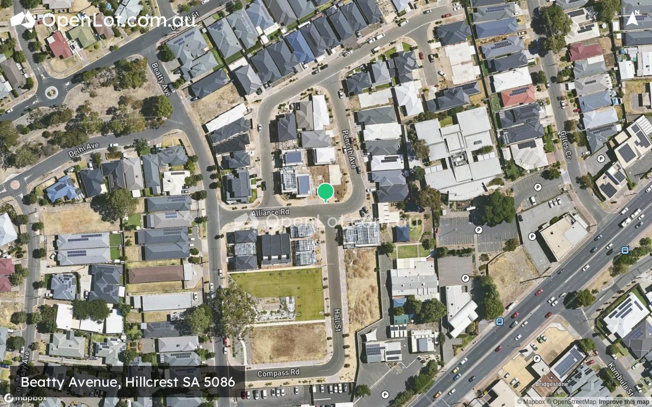 Satellite image for Beatty Avenue, Hillcrest SA 5086