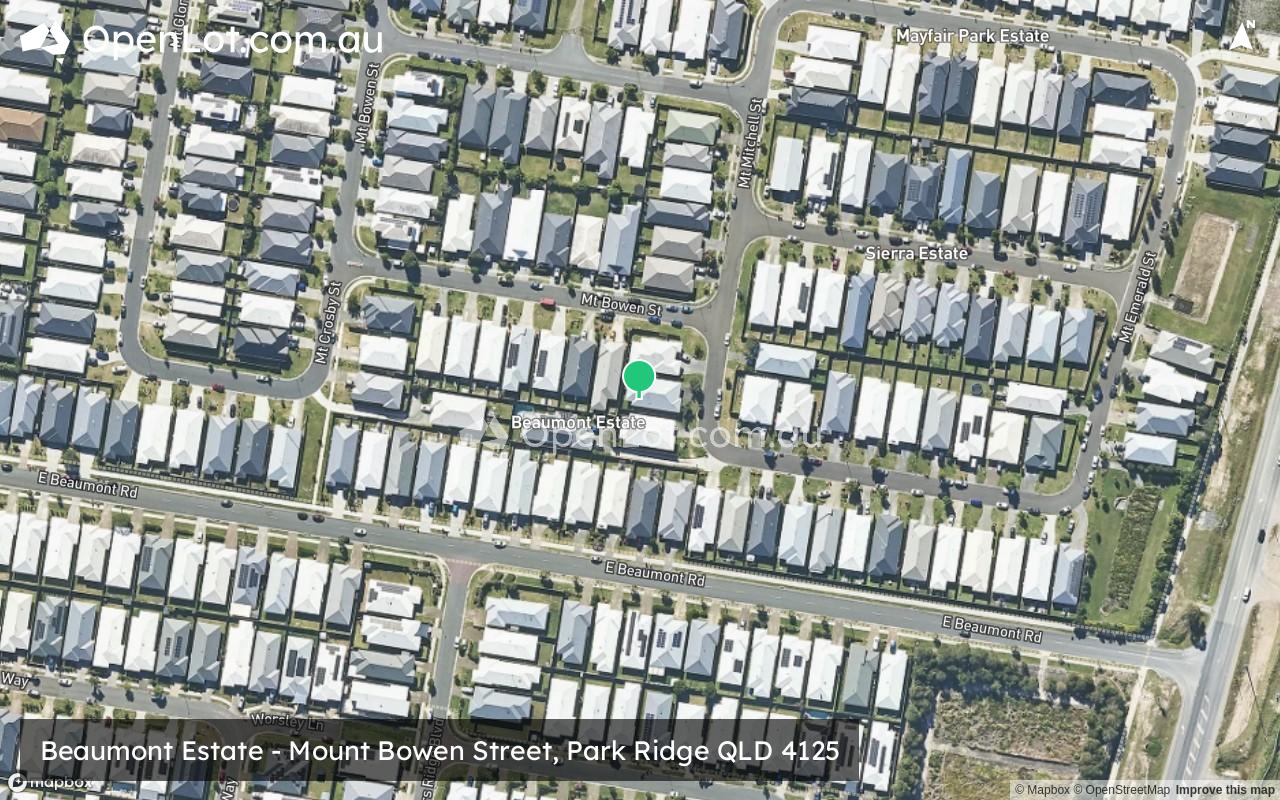 Satellite image for Beaumont Estate - Mount Bowen Street, Park Ridge QLD 4125