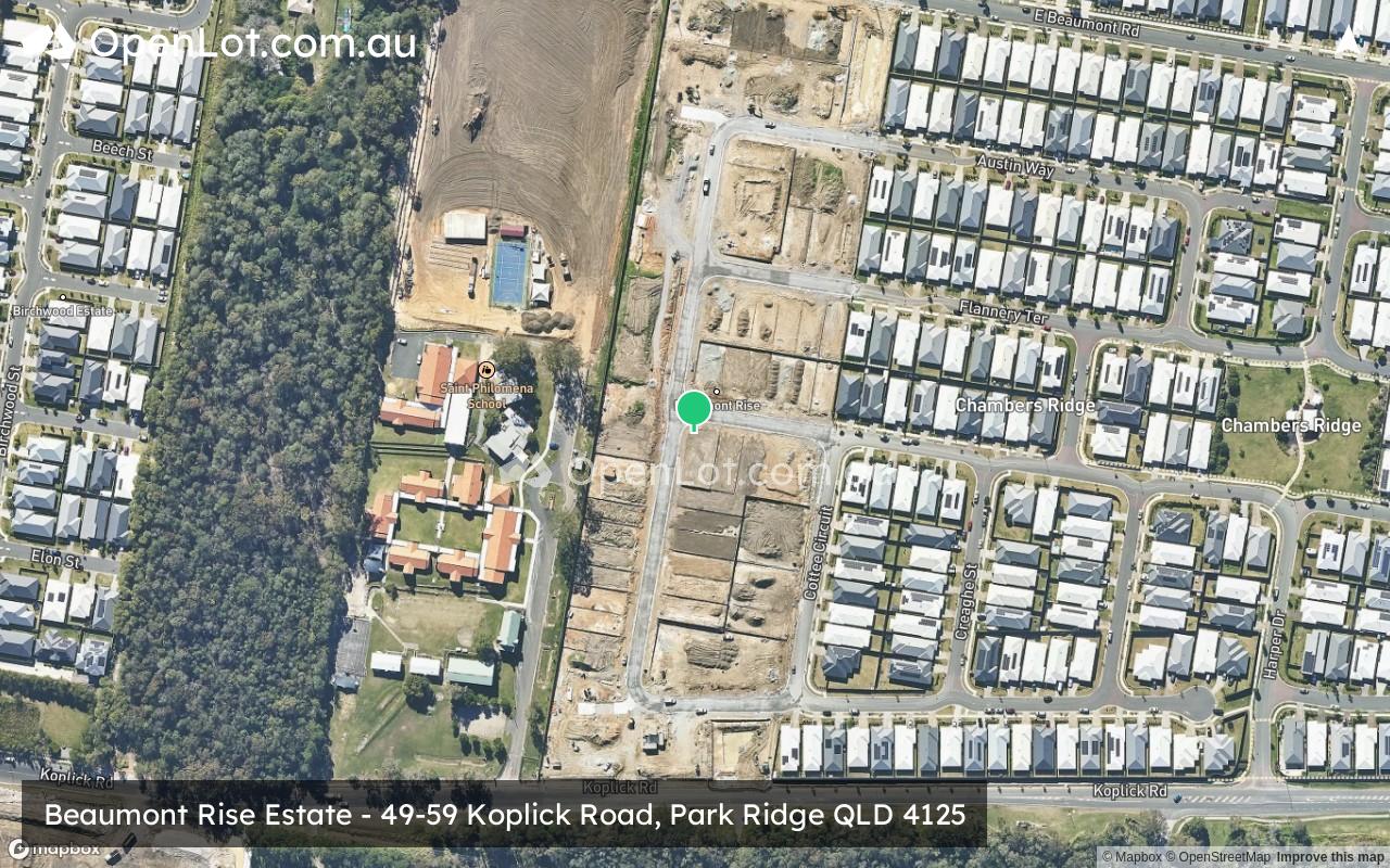 Satellite image for Beaumont Rise Estate - 49-59 Koplick Road, Park Ridge QLD 4125