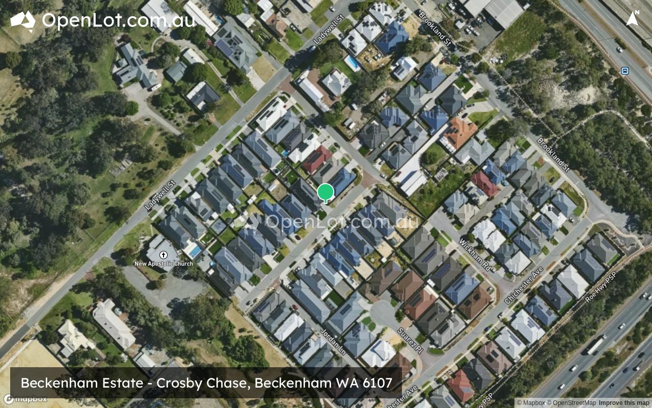 Satellite image for Beckenham Estate - Crosby Chase, Beckenham WA 6107