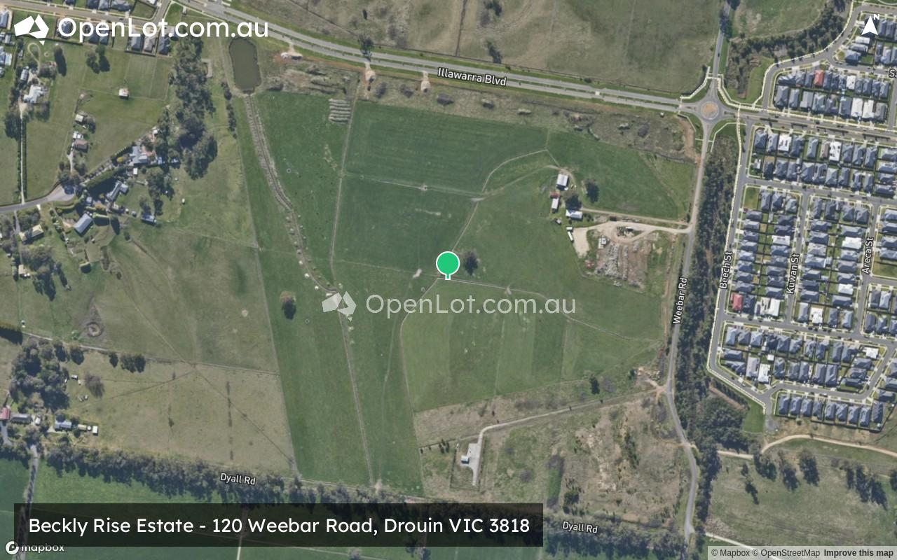 Satellite image for 120 Weebar Road, Drouin VIC 3818