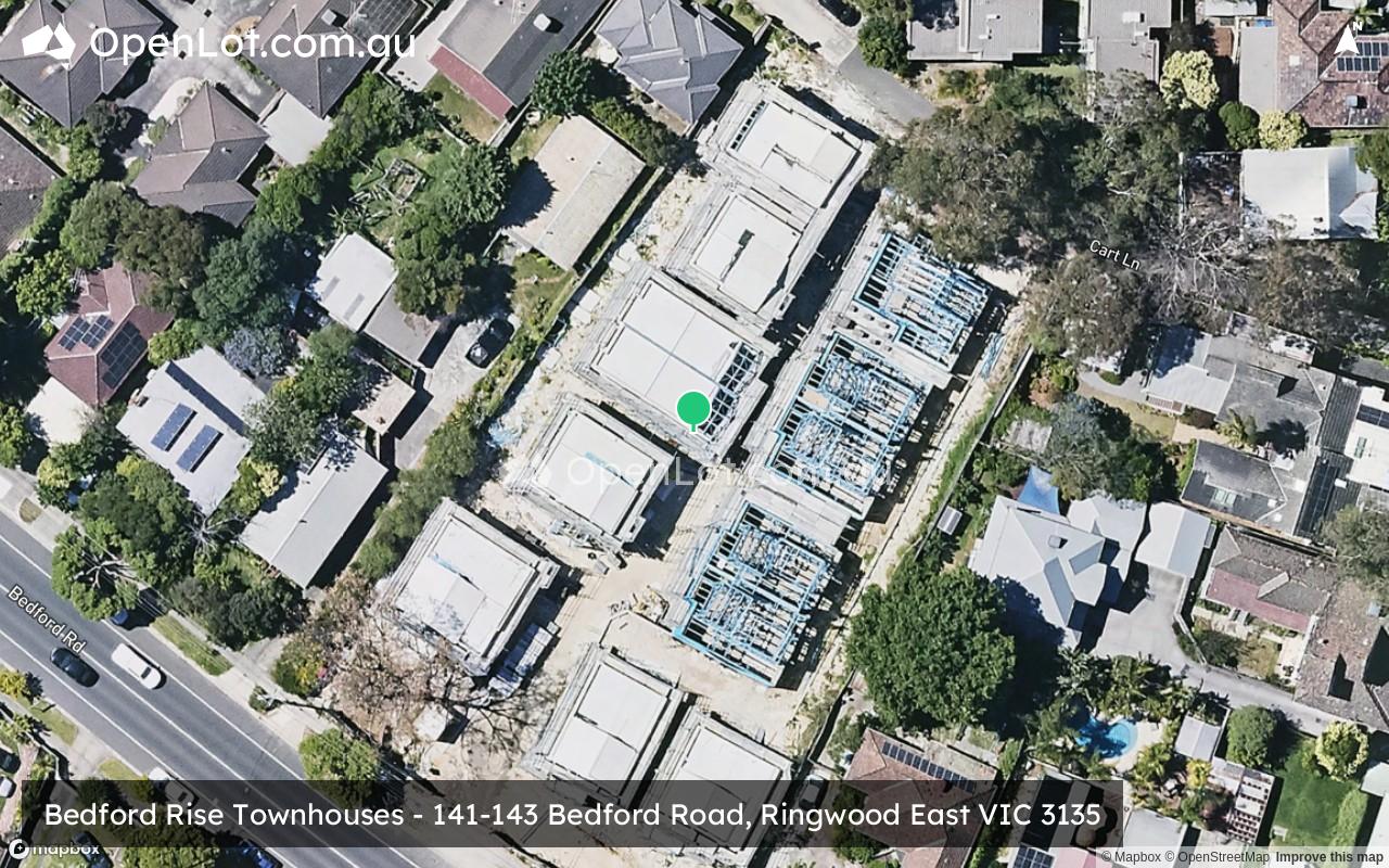 Satellite image for Bedford Rise Townhouses - 141-143 Bedford Road, Ringwood East VIC 3135