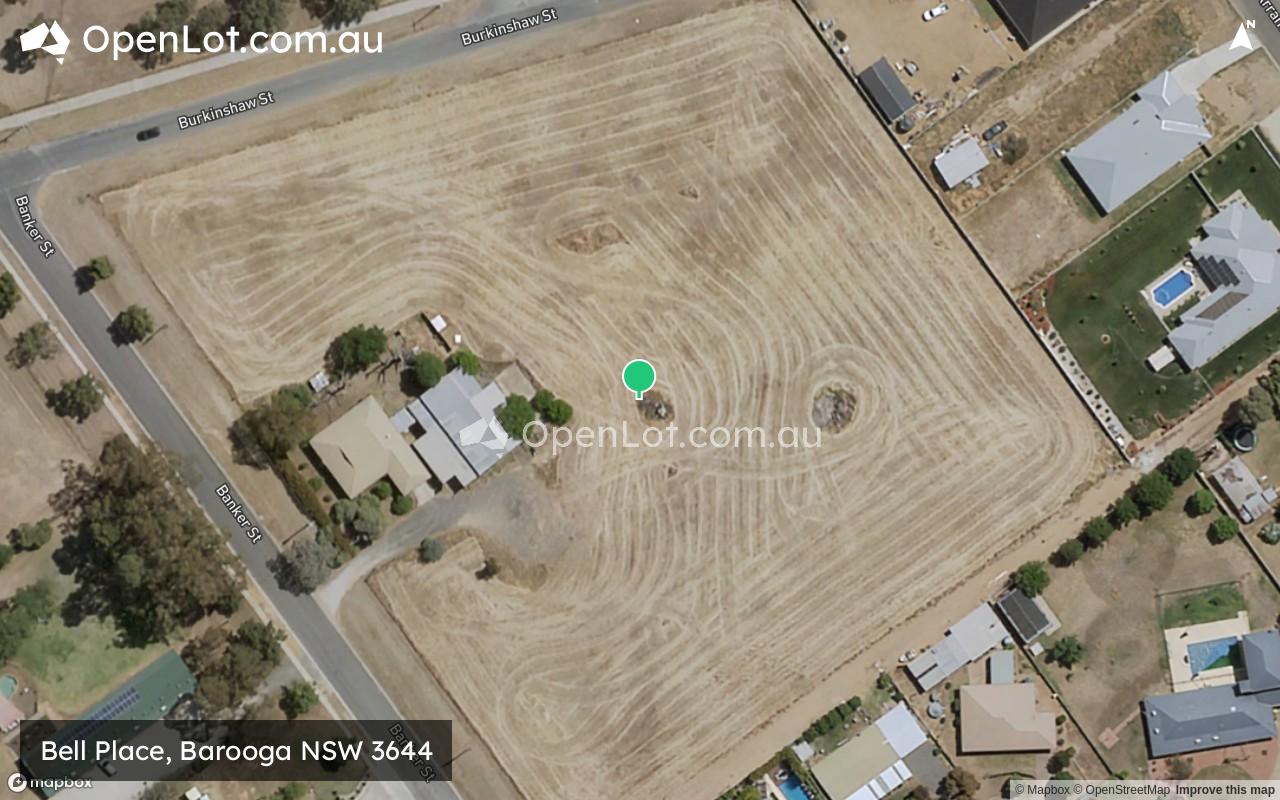 Satellite image for Bell Place, Barooga NSW 3644