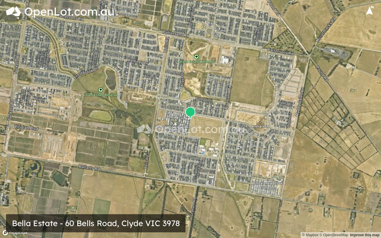 Satellite image for Bella Estate - 60 Bells Road, Clyde VIC 3978