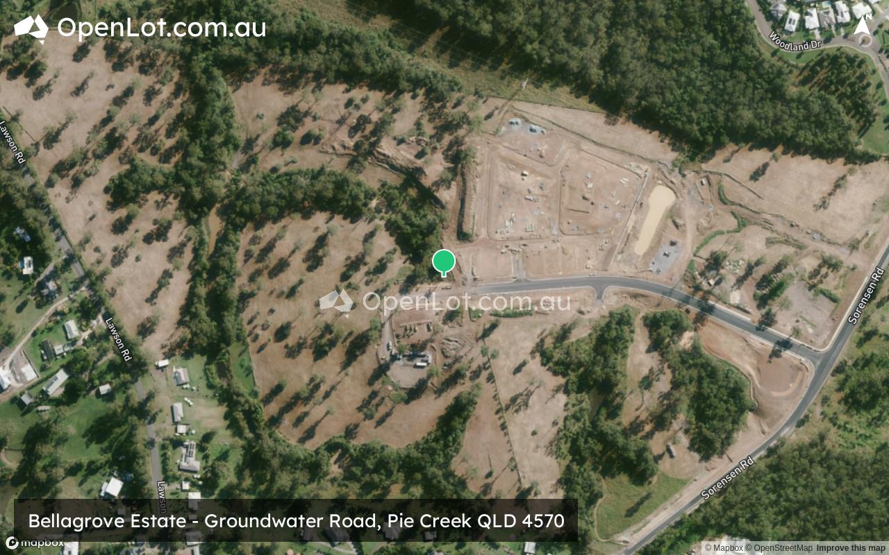 Satellite image for Bellagrove Estate - Groundwater Road, Pie Creek QLD 4570