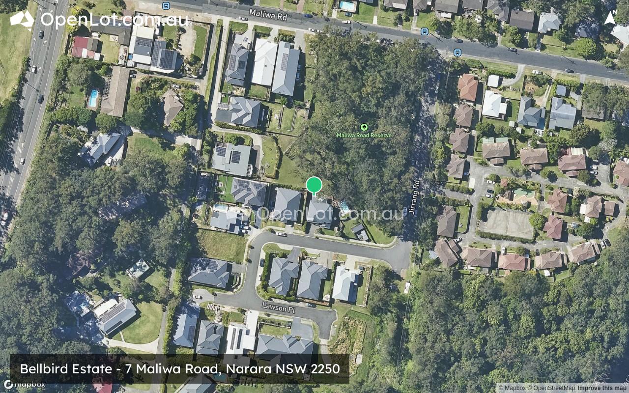 Satellite image for Bellbird Estate - 7 Maliwa Road, Narara NSW 2250